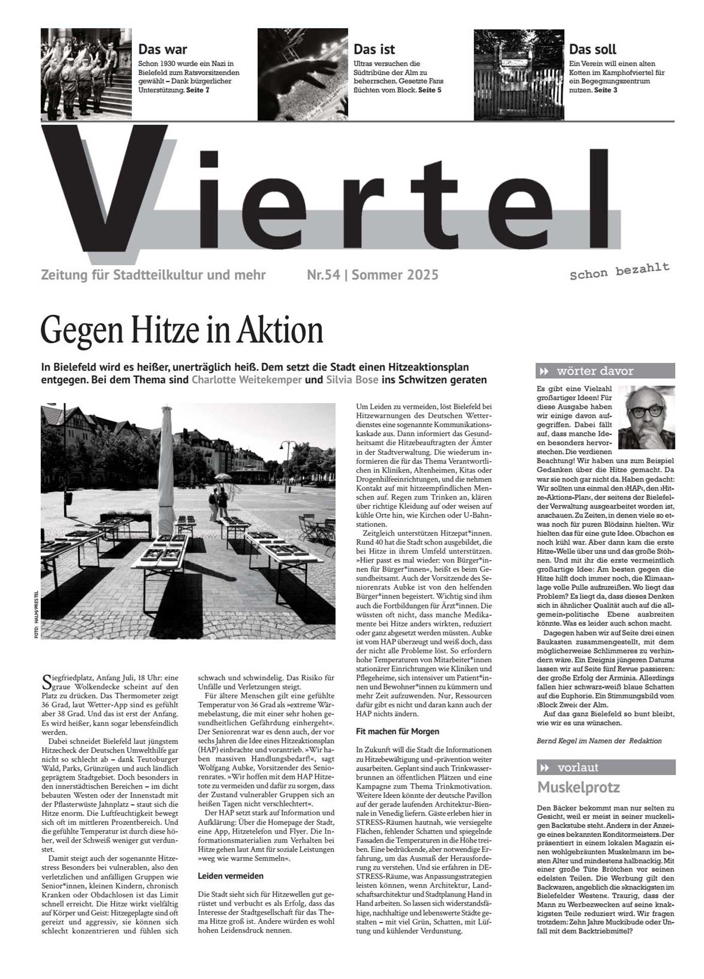 Die aktuelle Ausgabe der Stadtteilzeitung "Viertel"